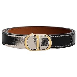 Dior Reversible CD Icon Belt Black Maroon Smooth Calfskin Red