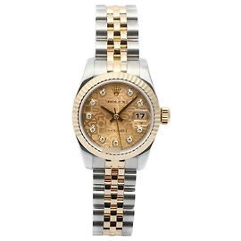 Rolex Datejust Computer Dial Original Diamond Women's Combo Watch Year Guarantee Doré
