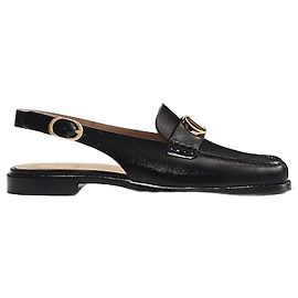 Dior Mocassino Slingback Pale in vitello nero Nero