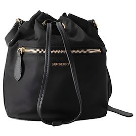 Burberry Borsa a secchiello in nylon Nero