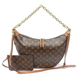 Louis Vuitton Monogram Reverse Canvas Loop Hobo Brown