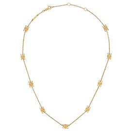 Céline Colar Mini Triomphe em latão com acabamento dourado Dourado
