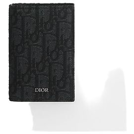 Dior Bifold Card Holder Black Oblique Jacquard Black