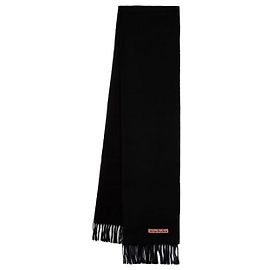 Acne Sciarpa unisex in lana nera Nero