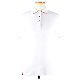 Hermès Silver Celie PK Kurzarm- Polo Weiß