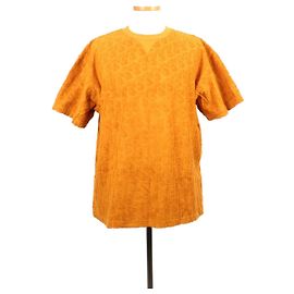 Dior Oblique Terry Orange Short Sleeve T-shirt XL Orange
