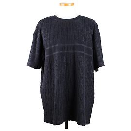 Dior Oblique Terry Short Sleeve T-Shirt Navy Blue