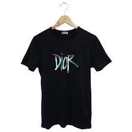 Dior T-Shirt mit kurzen Ärmeln Schwarz