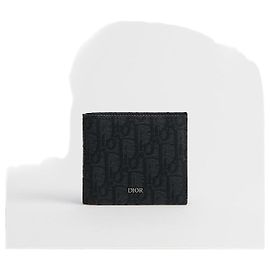 Dior Wallet Black Oblique Jacquard Black