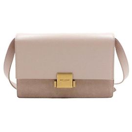 Saint Laurent Bolsa de Ombro e Crossbody Satchel Média em Couro Rosa Rosa