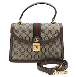 Gucci Borsa Ophidia GG Supreme Small Top Handle Bag Tote e Borsa a Tracolla Marrone
