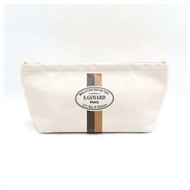 Goyard Canvas Toiletry Necessaire PM Natural Pouch Clutch Bag Weiß