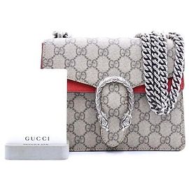 Gucci Borsa a tracolla e crossbody Dionysus Tiger Head Mini Chain Marrone