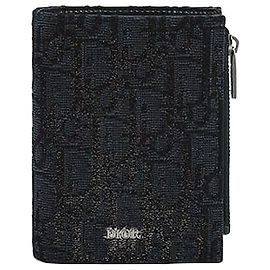 Dior Geldbörse Black Oblique Jacquard Schwarz
