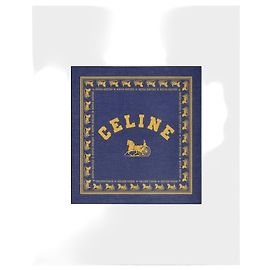 Céline Bandana in Cotone Navy/Yellow Blu