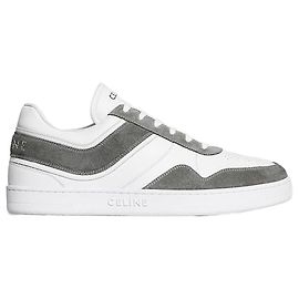 Céline Sneaker basse stringate in camoscio e vitello Gray/Optic White Marrone