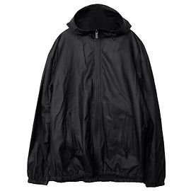 Burberry Hooded Leather Jacket Black Black