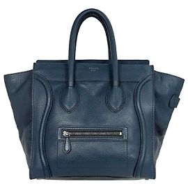 Céline Borsa Micro Tote Luggage Navy Blu