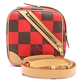 Louis Vuitton Borsa Tote e Borsa a Tracolla in Canvas Damier Pop Chess Rosso