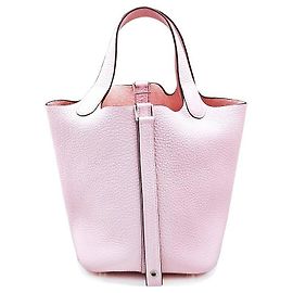 Hermès Picotan Rose Sakura Clemence Silver Pink