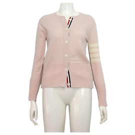 Thom Browne Cardigã de cashmere para mulher Rosa