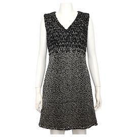 Chanel Black Tweed Women's Wool Dress Black