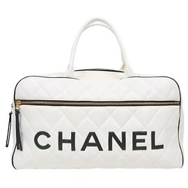 Chanel Bolso Boston blanco Blanco