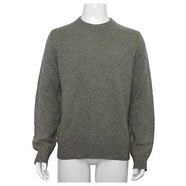 Louis Vuitton Grauer Half and Half Monogram Strickpullover für Herren Braun