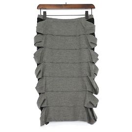 Fendi Falda de algodón gris para mujer Castaño