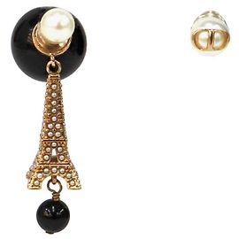 Dior Pendientes Torre Eiffel Tribal Multicolor