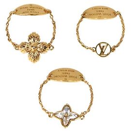 Louis Vuitton Anello Blooming Strass D'oro