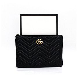 Gucci Gesteppte Clutch-Tasche Schwarz
