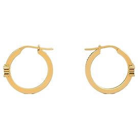 Céline Orecchini Triomphe Sparkle Hoop Strass Ottone Finitura Oro D'oro
