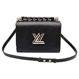 Louis Vuitton Black Leather Epi Twist MM Noir