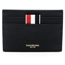 Thom Browne Pebble Grain Double-Sided Card Holder Black