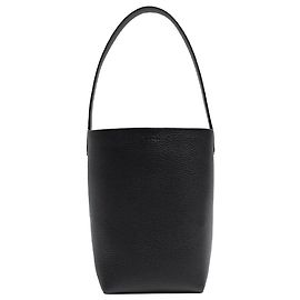 The row Small Leather Park Tote Bag Black