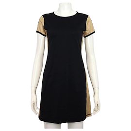 Moncler Abito Black Polyamide ABITO Shoulder Logo per donna, bambini e junior Nero