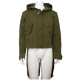 Saint Laurent Cotton Khaki Men's Field Jacket Brown