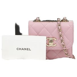 Chanel Borsa a tracolla Vanity Mini CC Trendy in pelle di agnello Rosa Rosa
