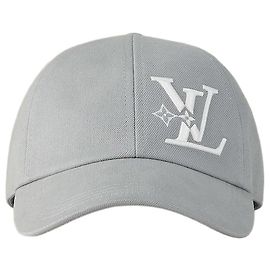 Louis Vuitton Kappe Hellgrau Braun