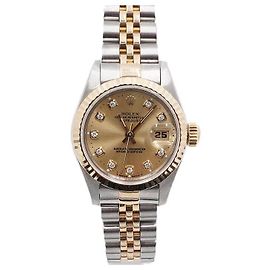 Rolex Orologio Datejust da donna con diamanti Giallo