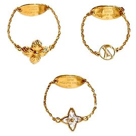 Louis Vuitton Bague Blooming Strass Taille Doré