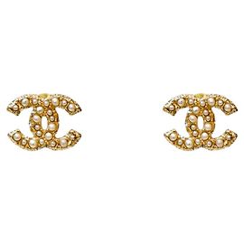 Chanel Orecchini in perle e zirconi D'oro