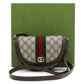 Gucci Borsa a tracolla mini Ophidia Crossbody Marrone