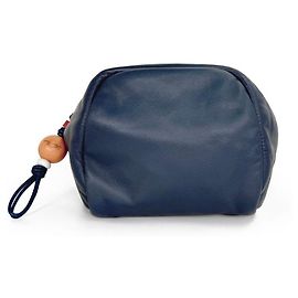Loro Piana Bolsa Tiracolo Puppy Pouch em Couro Navy Azul