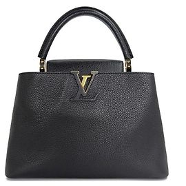 Louis Vuitton Capucines MM Black Taurillon Black