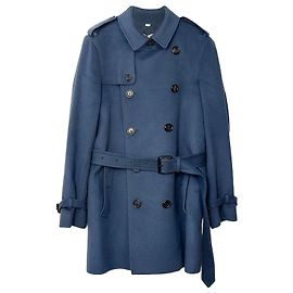 Burberry Havon Wool Coat Blue