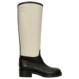 Chanel Quilted Long High Boots Brown