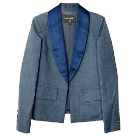 Chanel Denim Blazer Blue