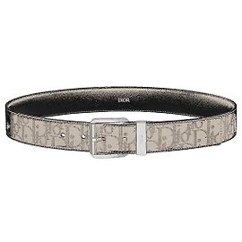 Dior Cinturón de cuero negro Negro